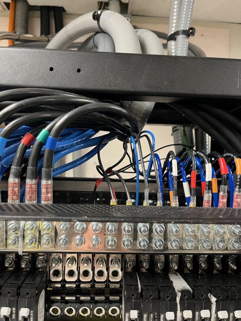 Panelboard wiring terminations